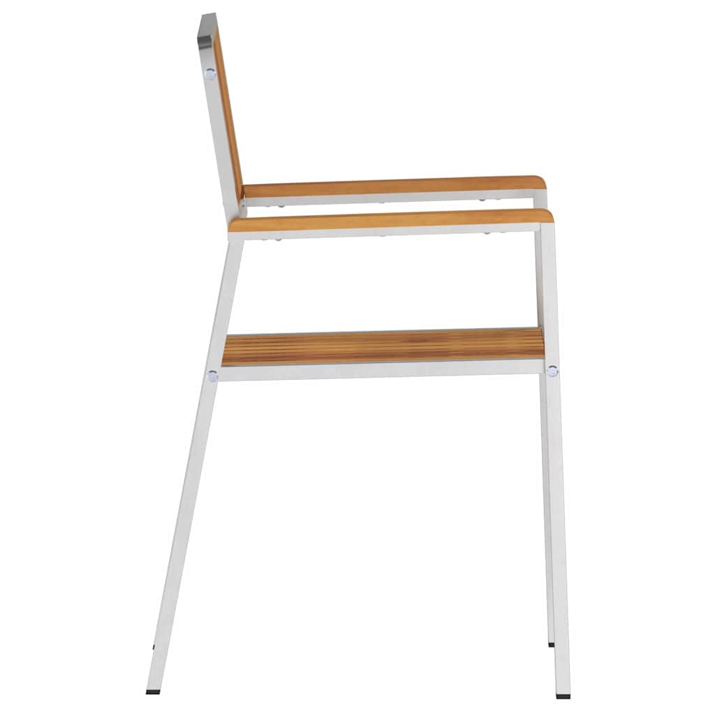 Gartenstuhl 8 pcs Braun 56 x 54,5 x 87 cm Massivholz Teak