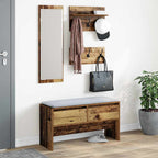 Flurmöbel-Set mit Schubladen 4 pcs Altholz Holzwerkstoff
