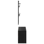 Flurmöbel-Set 4 pcs Schwarz Eichen-Optik Holzwerkstoff
