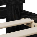 Bettrahmen Schwarz Eichen-Optik 90 x 190 cm Holzwerkstoff
