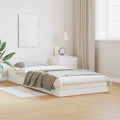 Bodenbettrahmen Weiß 80 x 210 cm Massives Kiefernholz