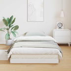 Bodenbettrahmen Weiß 80 x 210 cm Massives Kiefernholz