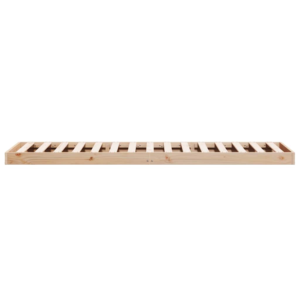 Bodenbettrahmen Natur 90 x 210 cm Massives Kiefernholz