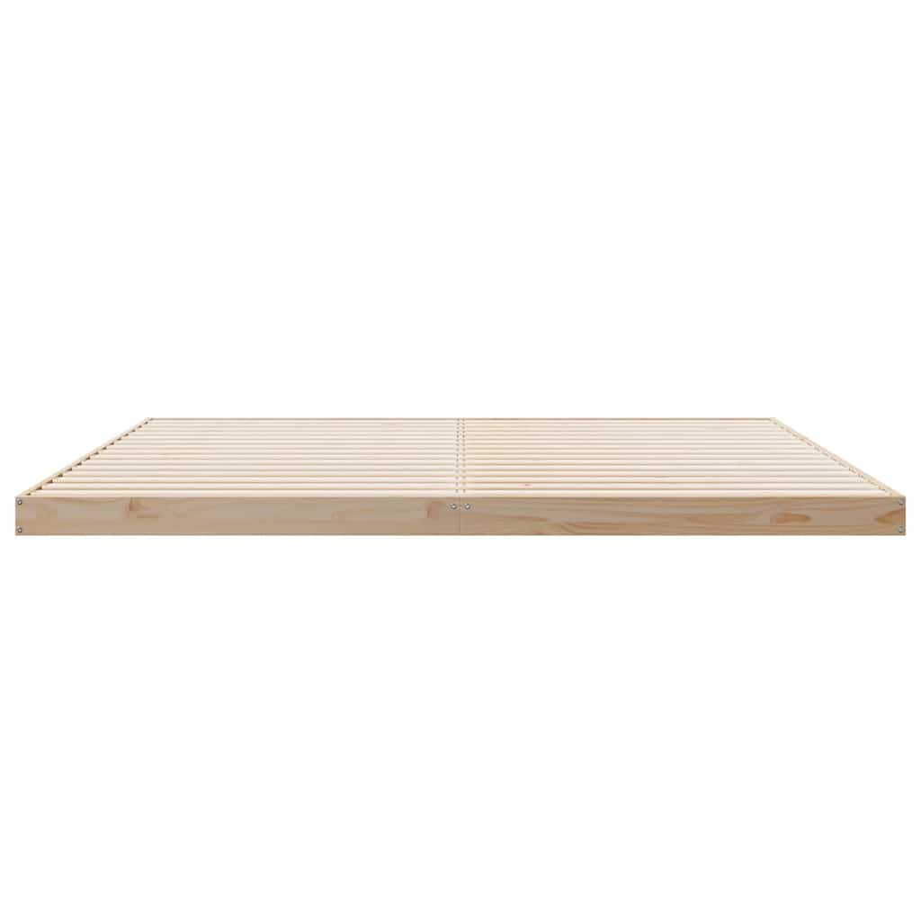 Bodenbettrahmen Natur 213,5 x 184 x 9 cm Massives Kiefernholz