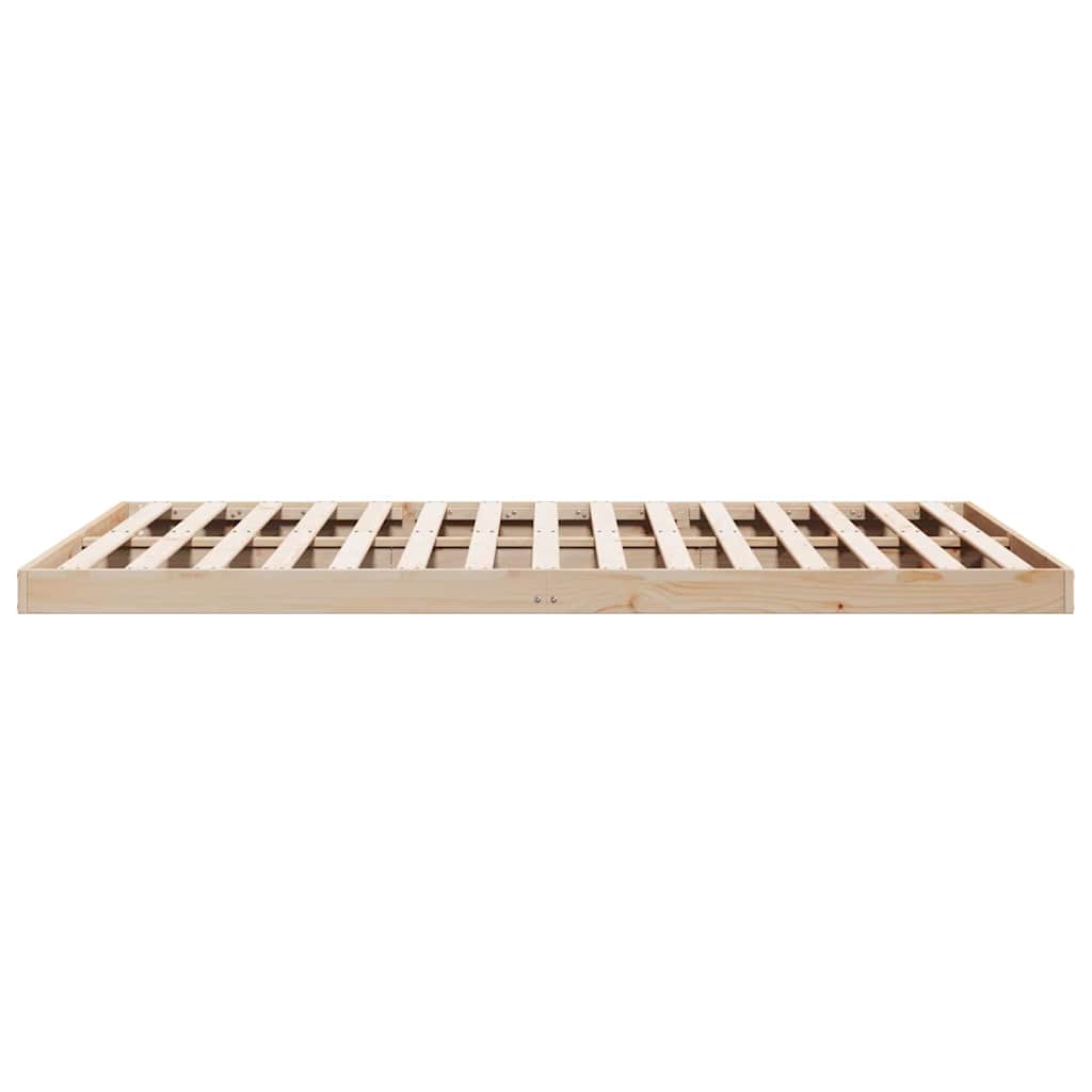 Bodenbettrahmen Natur 213,5 x 204 x 9 cm Massives Kiefernholz