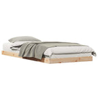 Bodenbettrahmen Natur 80 x 220 cm Massives Kiefernholz