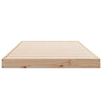 Bodenbettrahmen Natur 80 x 220 cm Massives Kiefernholz