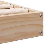 Bodenbettrahmen Natur 100 x 220 cm Massives Kiefernholz