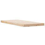 Bodenbettrahmen Natur 100 x 220 cm Massives Kiefernholz