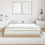 Bodenbettrahmen Natur 140 x 220 cm Massives Kiefernholz