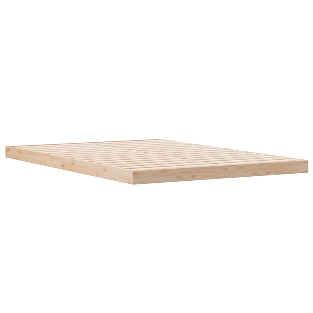 Bodenbettrahmen Natur 140 x 220 cm Massives Kiefernholz