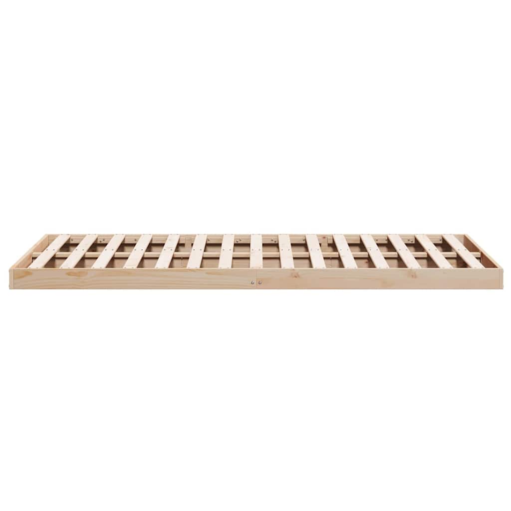 Bodenbettrahmen Natur 140 x 220 cm Massives Kiefernholz