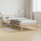 Bettrahmen Braun 215,5 x 85,5 x 69,5 cm Massivholz Kiefer