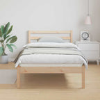 Bettrahmen Braun 215,5 x 85,5 x 69,5 cm Massivholz Kiefer
