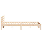 Bettrahmen Braun 215,5 x 145,5 x 69,5 cm Massivholz Kiefer