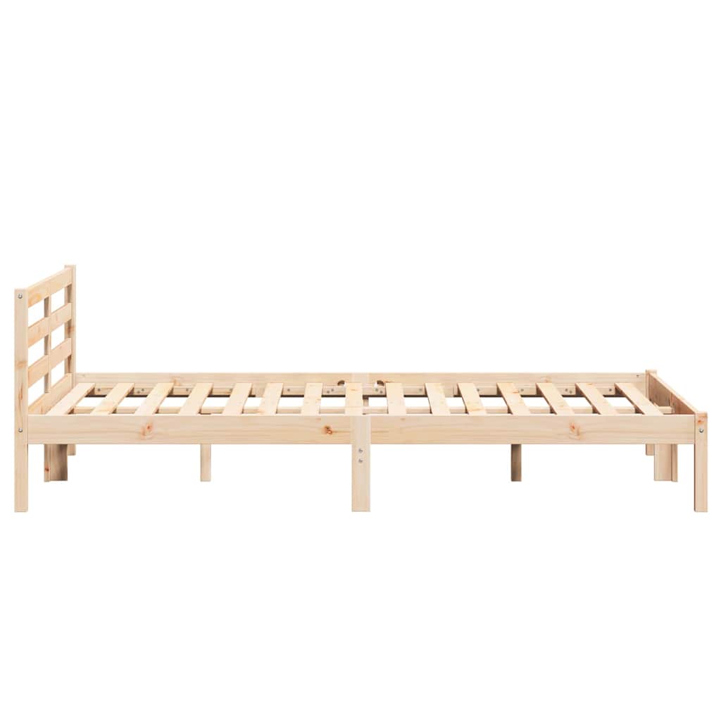 Bettrahmen Braun 215,5 x 145,5 x 69,5 cm Massivholz Kiefer