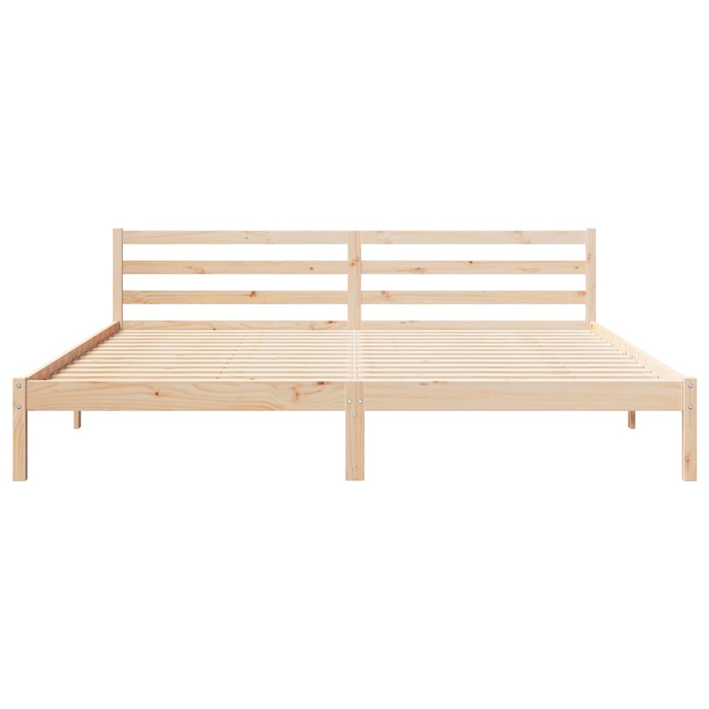 Bettrahmen Braun 215,5 x 185,5 x 69,5 cm Massivholz Kiefer