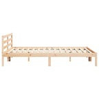 Bettrahmen Braun 215,5 x 205,5 x 69,5 cm Massivholz Kiefer