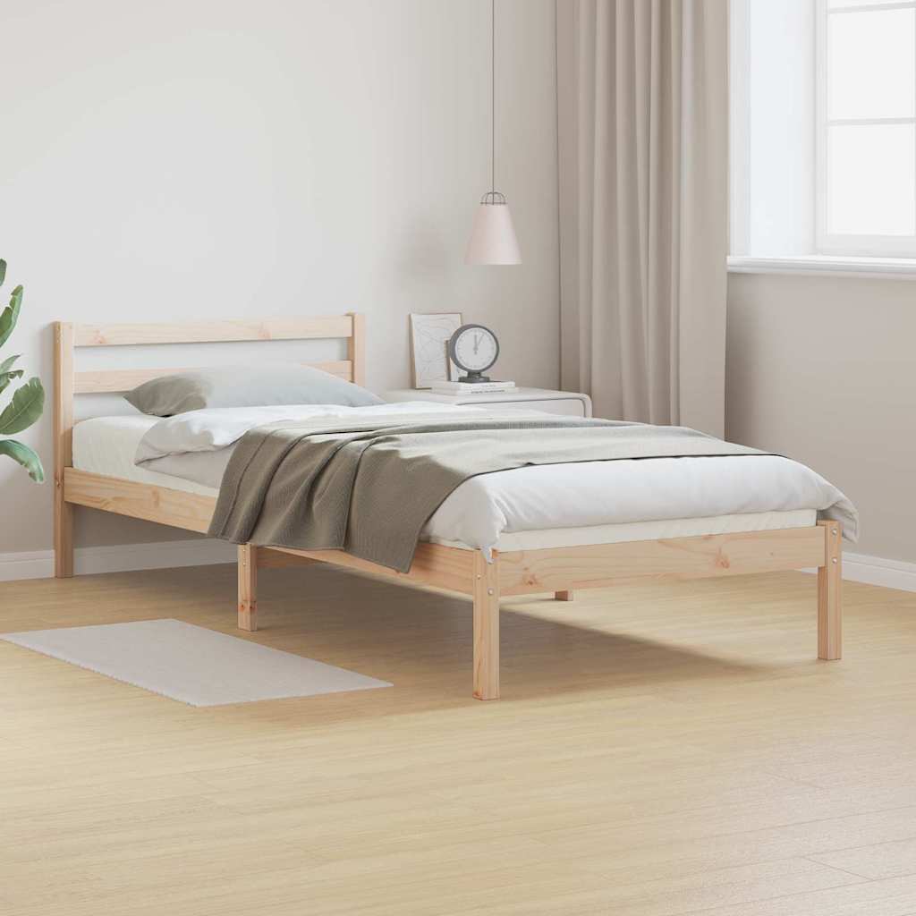 Bettrahmen Braun 225,5 x 105,5 x 69,5 cm Massivholz Kiefer