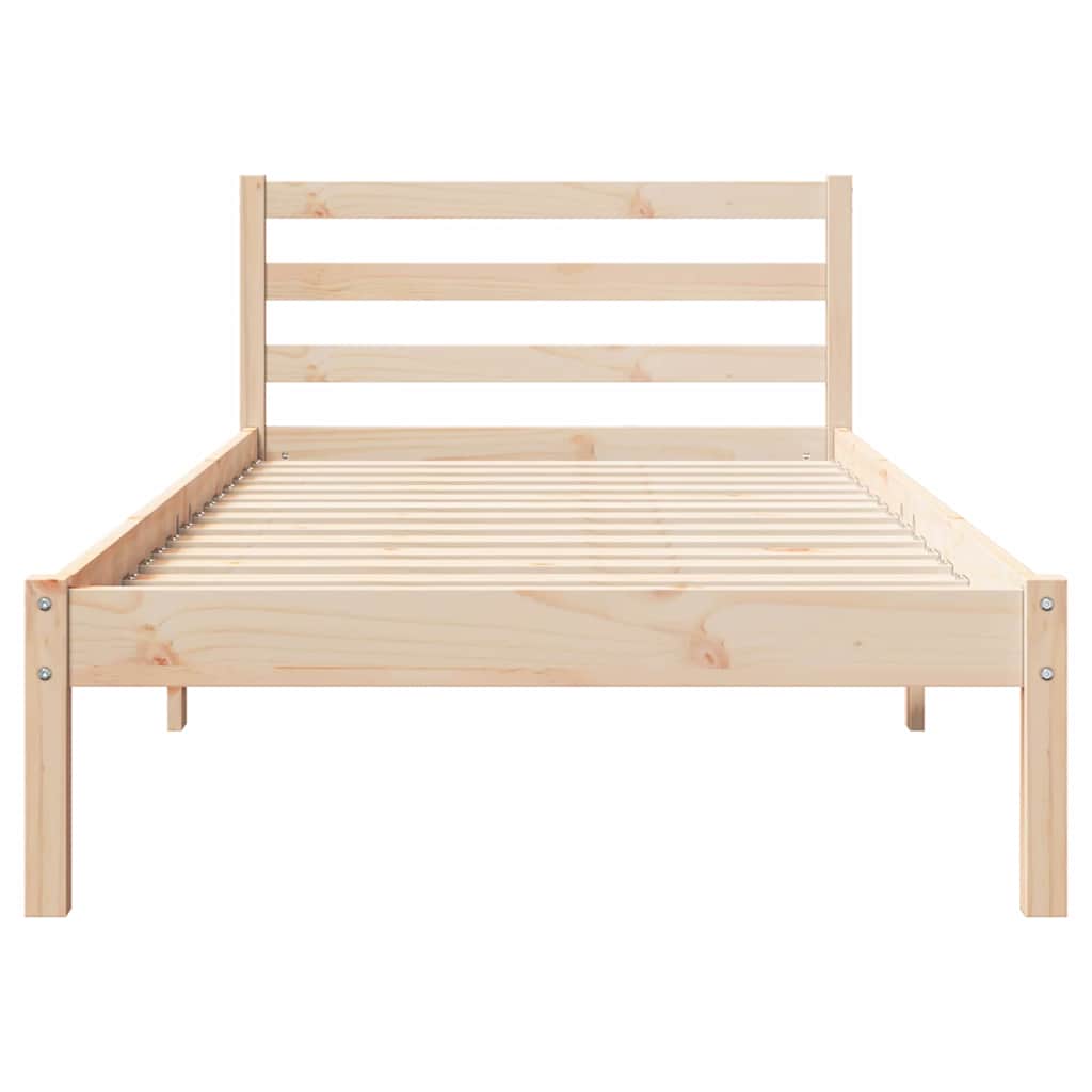 Bettrahmen Braun 225,5 x 105,5 x 69,5 cm Massivholz Kiefer