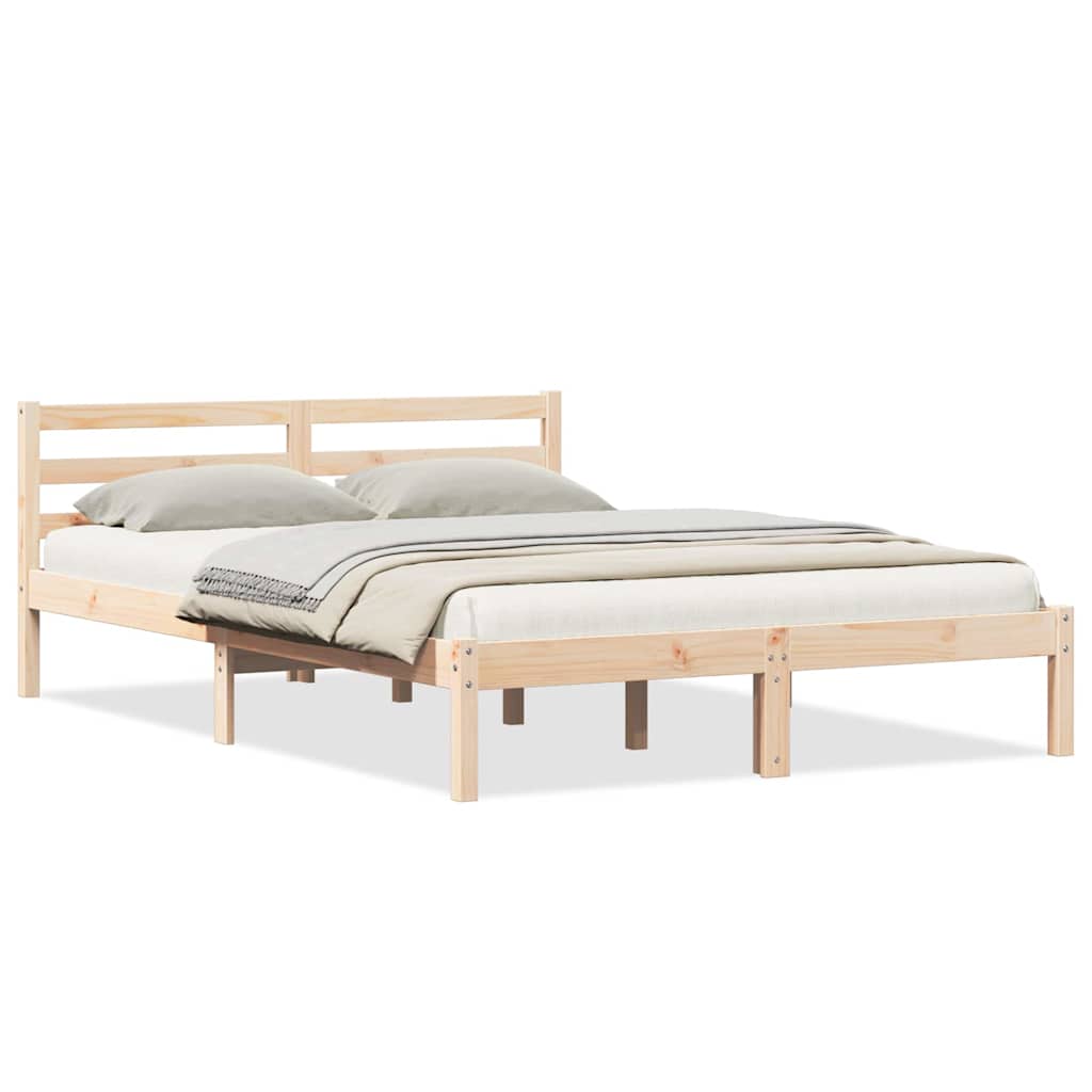 Bettrahmen Braun 225,5 x 165,5 x 69,5 cm Massivholz Kiefer