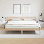 Bettrahmen Braun 225,5 x 205,5 x 69,5 cm Massivholz Kiefer