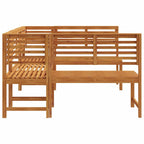 Gartenbänke Set 5 pcs Braun Massivholz Akazie
