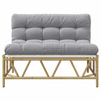 Outdoor-Sitzplätze mit Kissen Hellgrau 110 x 74,5 x 71 cm Stahl