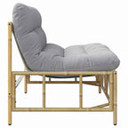 Outdoor-Sitzplätze mit Kissen Hellgrau 110 x 74,5 x 71 cm Stahl