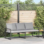 gartenmöbel mit Kissen Hellgrau 180 x 72,5 x 71 cm Polyester