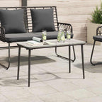 Gartentisch Schwarz 80 x 40 x 45 cm Poly-Rattan