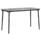 Gartentisch Schwarz 80 x 40 x 45 cm Poly-Rattan