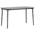 Gartentisch Schwarz 80 x 40 x 45 cm Poly-Rattan