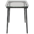 Gartentisch Schwarz 80 x 40 x 45 cm Poly-Rattan