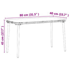 Gartentisch Schwarz 80 x 40 x 45 cm Poly-Rattan
