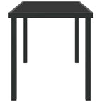 Gartentisch Schwarz 140 x 70 x 73 cm Metall