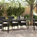 Gartentisch Schwarz 200 x 80 x 73 cm Metall