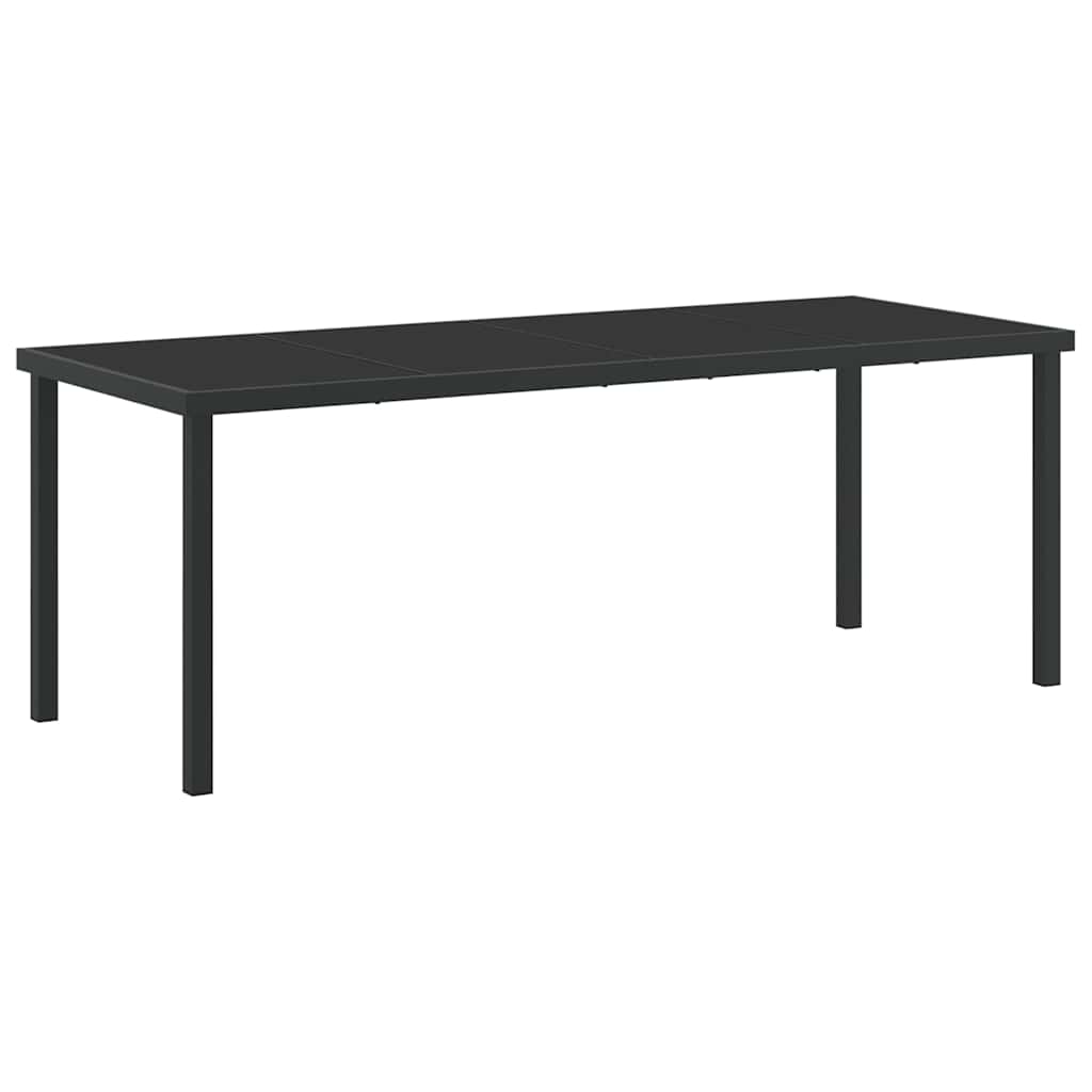Gartentisch Schwarz 200 x 80 x 73 cm Metall