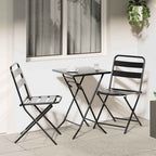 Garten Bistro Set 3 pcs Anthrazit Stahl
