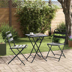 Garten Bistro Set 3 pcs Anthrazit Stahl