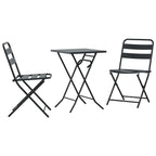 Garten Bistro Set 3 pcs Anthrazit Stahl