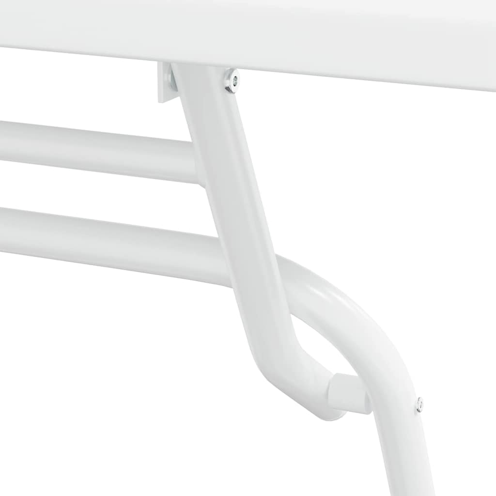 Garten Bistro Set 3 pcs Weiß Stahl