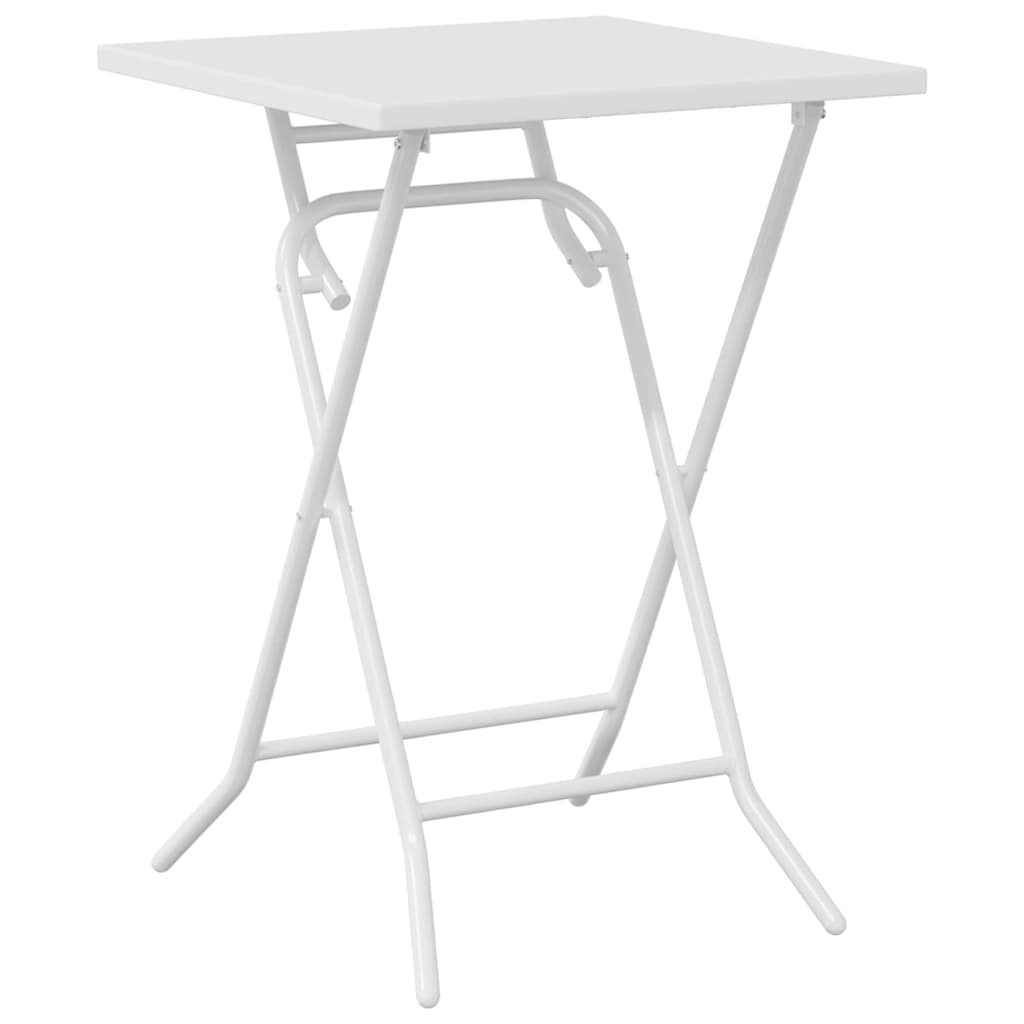 Garten Bistro Set 3 pcs Weiß Stahl