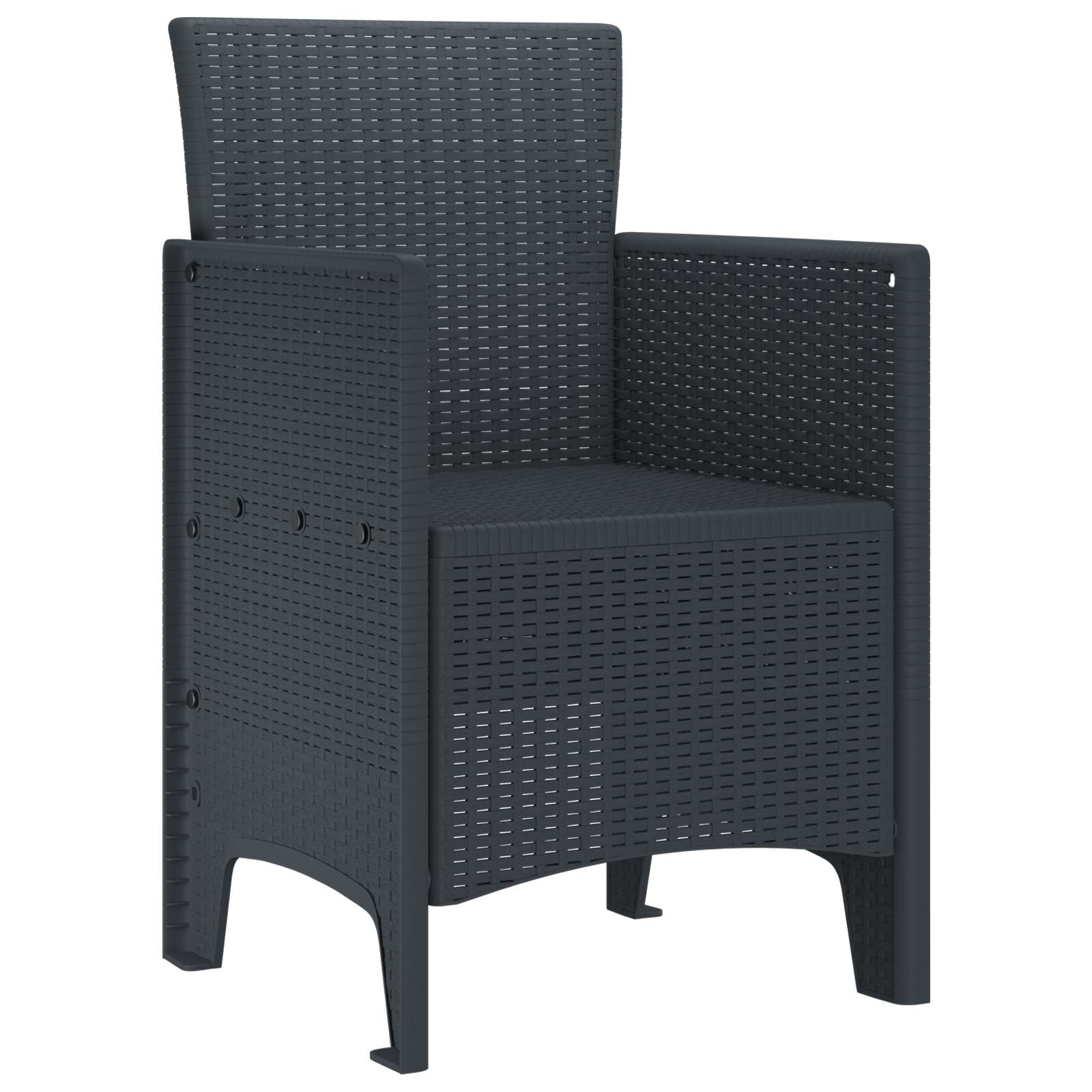 Gartenstuhl 2 pcs Anthrazit 53 x 49 x 85 cm Polypropylen