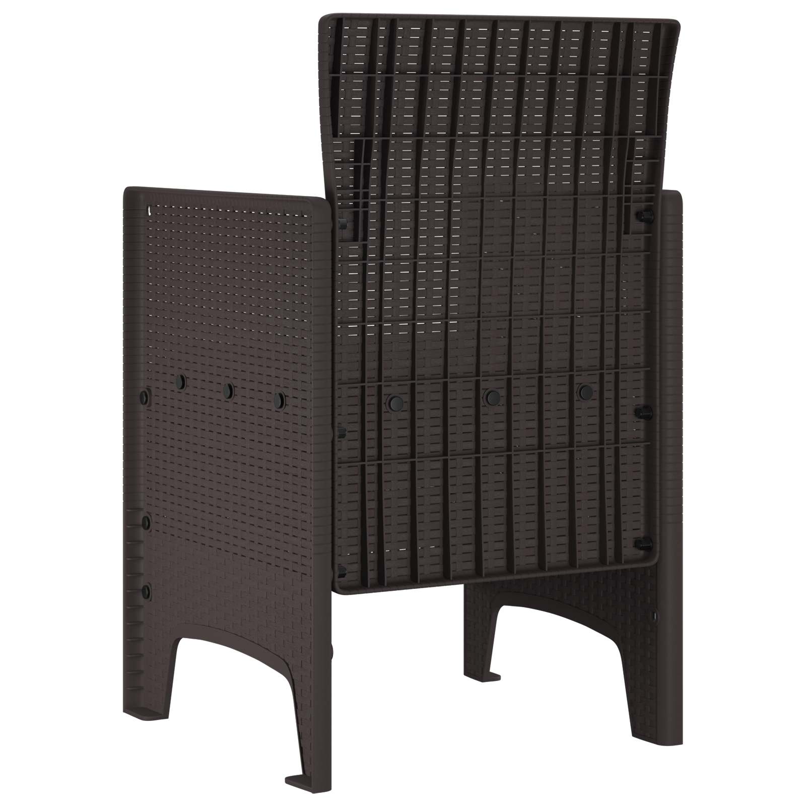 Gartenstuhl mit Kissen 2 pcs Braun 53 x 49 x 85 cm Polypropylen
