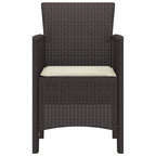 Gartenstuhl mit Kissen 2 pcs Braun 53 x 49 x 85 cm Polypropylen