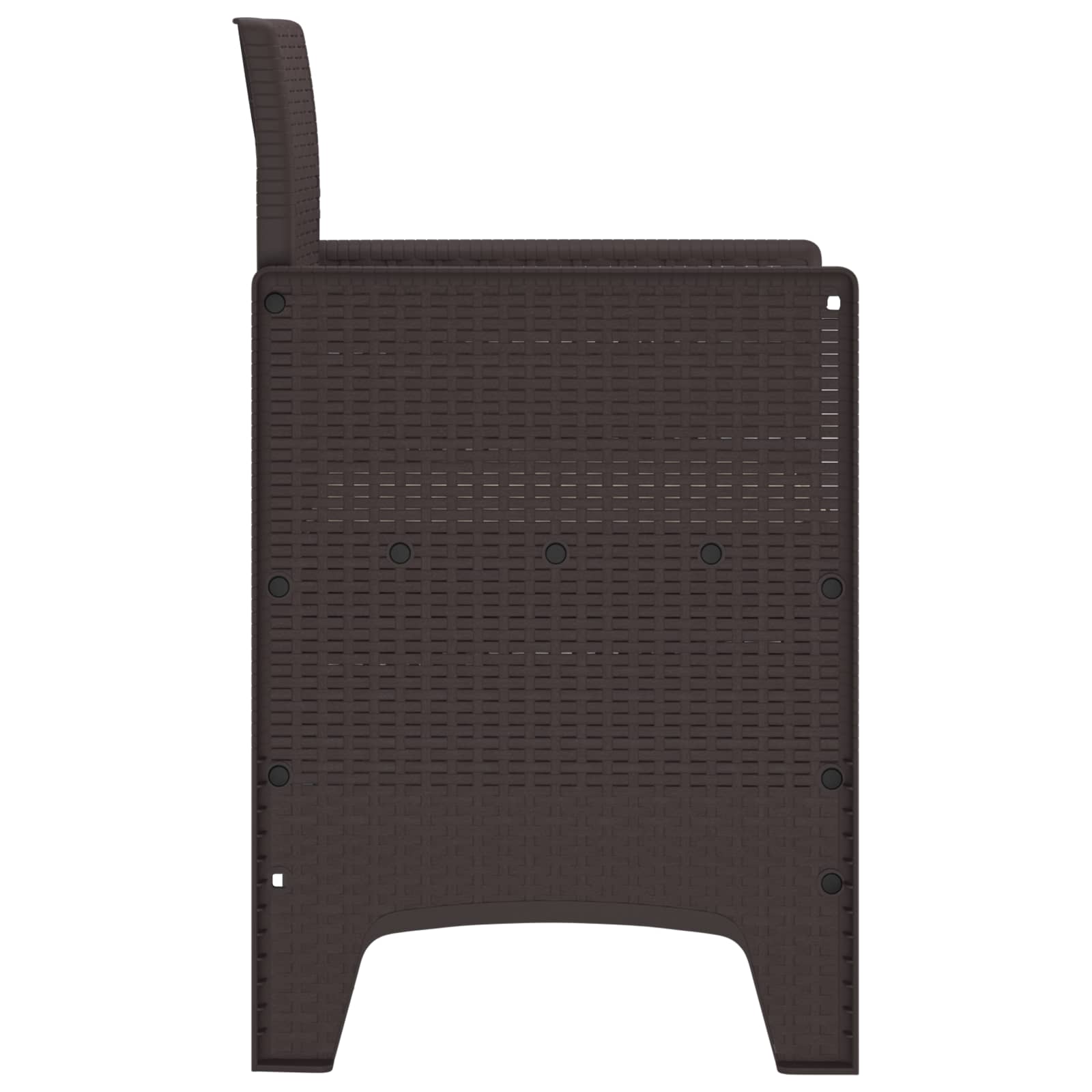 Gartenstuhl mit Kissen 2 pcs Braun 53 x 49 x 85 cm Polypropylen