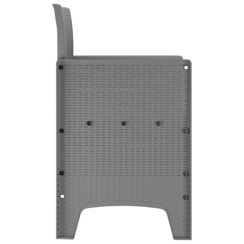 Gartenstuhl 2 pcs Hellgrau 53 x 49 x 85 cm Polypropylen