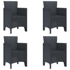 Gartenstuhl 4 pcs Anthrazit 53 x 49 x 85 cm Polypropylen