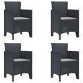 Gartenstuhl 4 pcs Anthrazit 53 x 49 x 85 cm Polypropylen